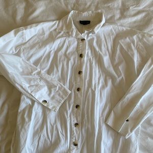 White button down top